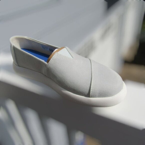 Toms Alpargata Mallow Misty Blue Color Changing Twill Shoes Womens Size 8.5 New - Picture 9 of 13